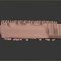 Pink Metal Automotive Cylinder Head Engine Part With Multiple Cooling Holes