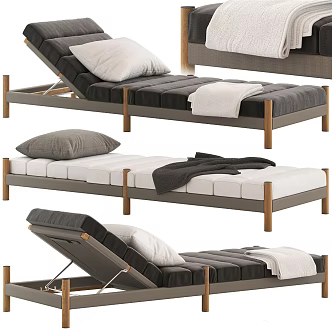 Modern deck chair beach chair 3d model