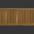 Wooden Storage Cabinet With Slatted Top Shelf And Lower Slatted Doors