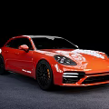 Red Luxury Sports Estate Car With Sleek Body And Black Alloy Wheels
