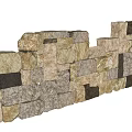 Modern Stone Block Stone Current Stone Landscape Wall Cubic Stone Granite Stone Combination Landscape Stone Rock Block 3d model