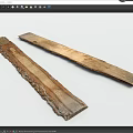 Natural Wooden Planks With Rustic Texture And Smooth Surface For Decor Projects 3d model