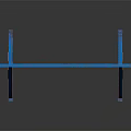 Blue Industrial Support Stand With White Stripes Length 1000mm Load Capacity 1.5 Ton