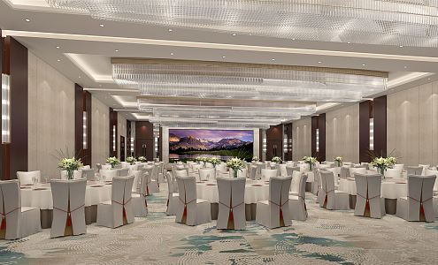 Modern Ballroom 3d model