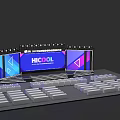 HICOOL 2024 Event Stage With Large Screens Seats And Backdrop Design