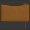 Modern Orange Leather Three Seater Sofa With Metal Legs Stylish Design