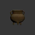 Traditional Clay Pot With Handle And Three Legs For Furniture Decoration In Classic Style