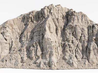 Natural Stone And Wood Landscape Featuring Rocky Mountain Textures And Details 3d model