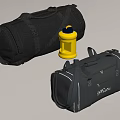 Black Wildhorn Duffel Bags with Yellow Water Bottle Accessory for Travel Sports Use