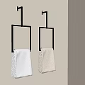 Cream wind towel rack 3d model
