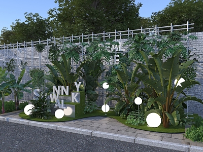 Garden landscape 3d model