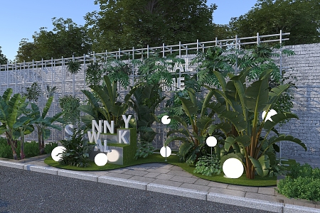 Garden landscape 3d model