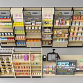 Modern Retail Display Shelves With Multi Tier Racks For Store Product Arrangement