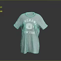 Classic Gray T-shirt With Circumference 9 Print And New York Design