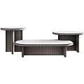 Modern Black Marble Coffee Table With Textured Surface And Sleek Minimal Design 3d model