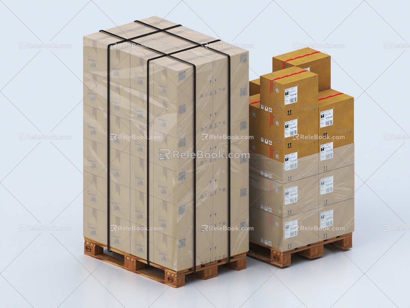 Carton Boxes Carton Boxes Carton Boxes Express Boxes Packaging Boxes Logistics Boxes 3d model