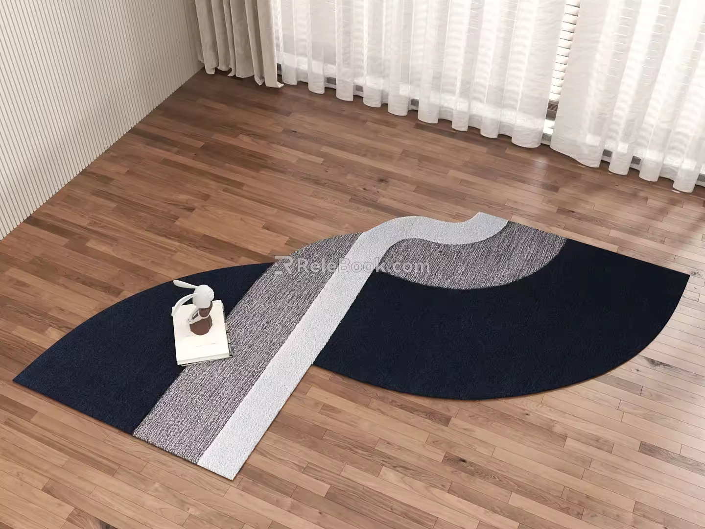 modern shaped carpet shaped geometric pattern carpet 3d model