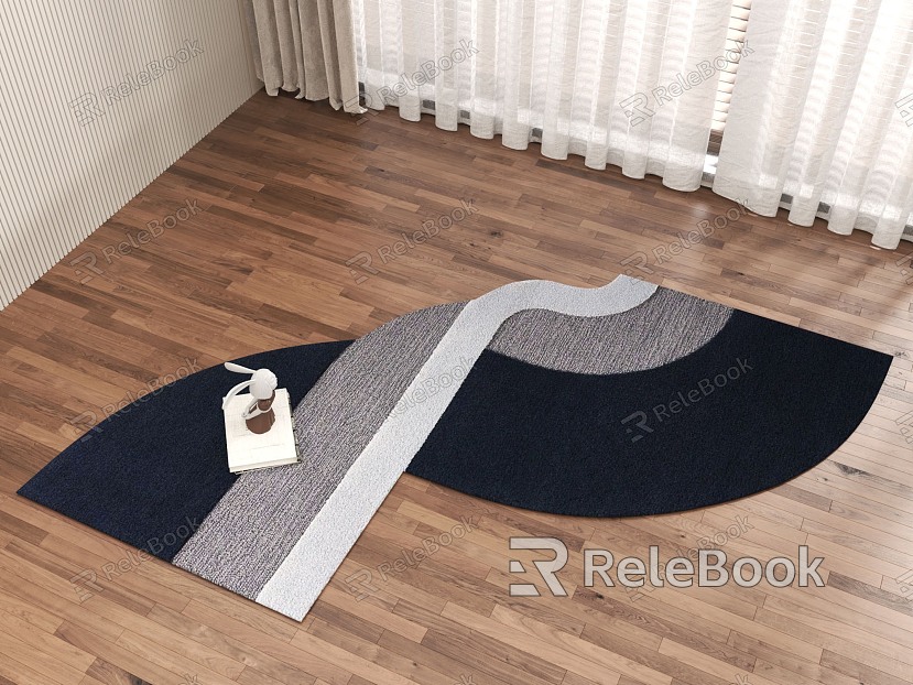 modern shaped carpet shaped geometric pattern carpet model