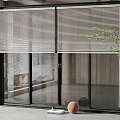 modern shutters floor-to-ceiling windows 3d model