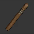 High Quality Brown Cigar With Decorative Label As Essential Modern Lifestyle Living Accessory