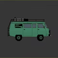 minibus minivan driverless bus school bus van box car 3d model