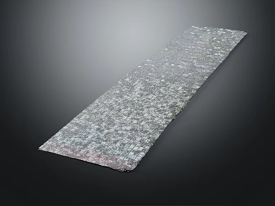 Long Textured Area Rug For Ground Decoration 3d model