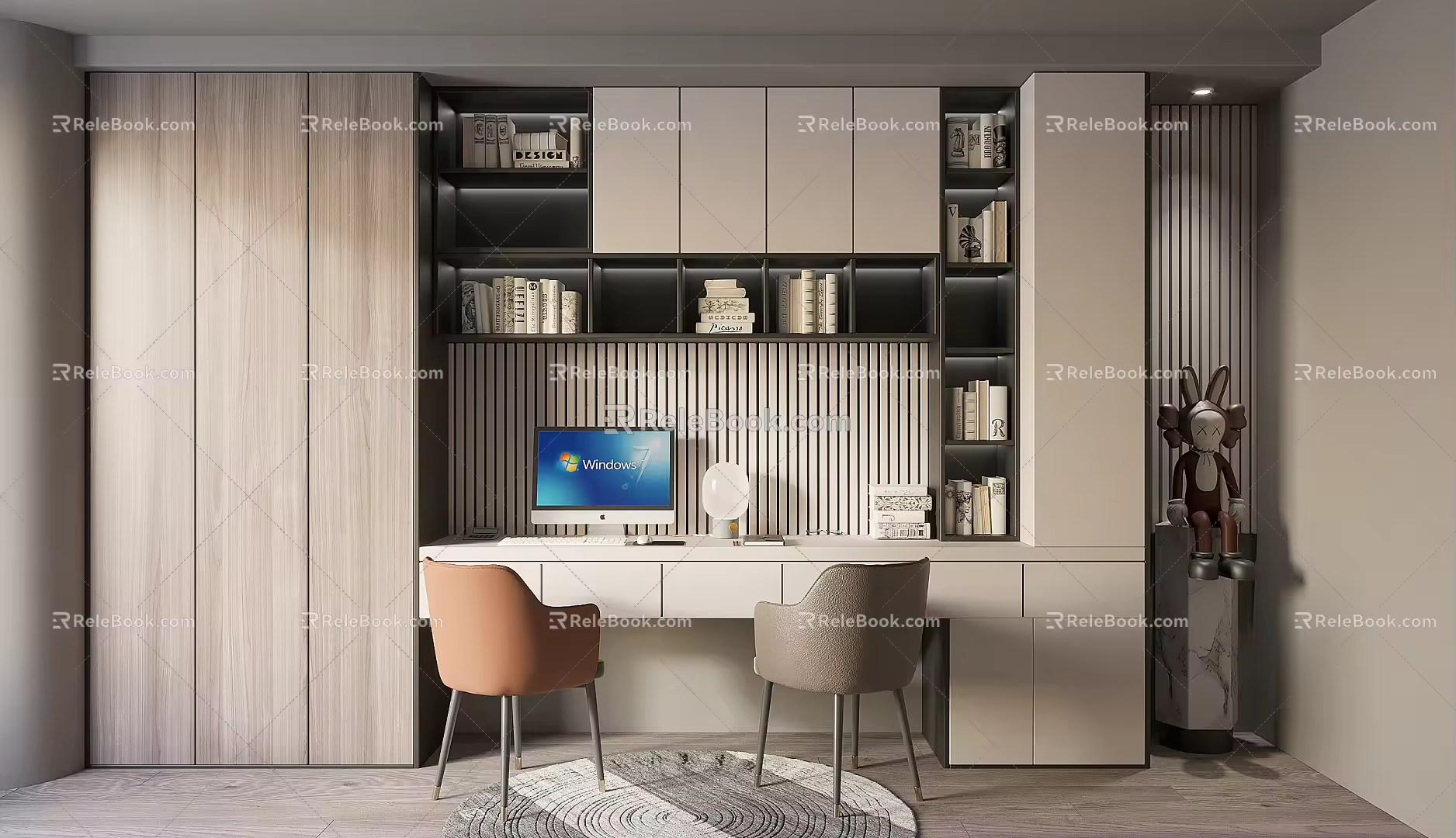 Modern study 3d model