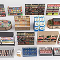 Diverse Retail Display Shelves For Grocery Beverage Snack Merchandise With Multi Tiered Modern Design