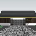 New Chinese Gate Entrance Gate 3d model