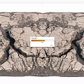 Rough Natural Ground Surface With Deep Cracks And Irregular Texture