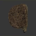 Brown Textured Sphere Crafted From Natural Dried Fibers On Dark Background