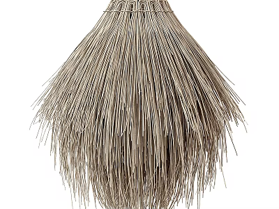 Natural Woven Rattan Chandelier with Hanging Strands Design for Bohemian Home Decor 3d model