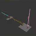 Vehicle Barrier System With Red And White Striped Arm On Road Lane