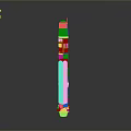 Gray Rocket With Orange Stripe Vertical Launch Vehicle For Space Exploration