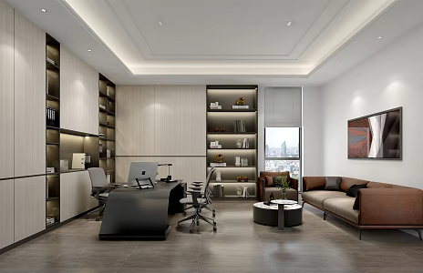 Modern Office Manager's Office 3d model