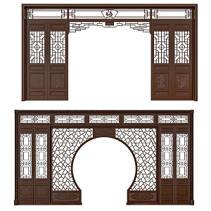 Chinese-style Pass 3d model