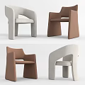 Modern Accent Chairs In Light Gray And Brown Fabric With Stylish Armrest Design For Living Room Decor