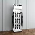 Home Living White Coat Stand With Hooks For Clothes And Bags On Wheels