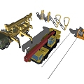 Modern Crane Hoist 3d model