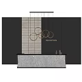 Front desk front desk marble front desk chandelier metal table lamp 3d model