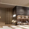Modern Yoga Studio Interior With Wooden Ceiling And Yoga Mats