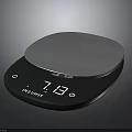 UNLOVIT Digital Electronic Scale With Silver Platform Black Base And Digital Display Showing 7.8 3d model