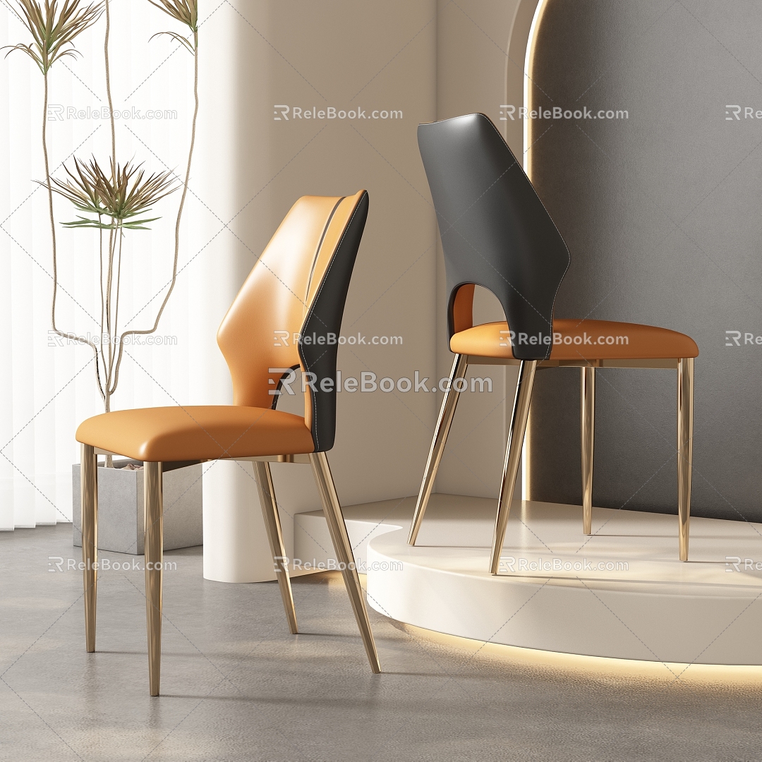 Dining Chair Leisure Chair 3d model