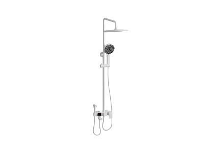 Wall Mounted Shower System With Overhead Shower Handheld Shower And Control Valve 3d model