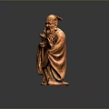 The Wise Man Tiegai Li Eight Immortals Figure Old Man Old Man Ancient Old Man Ancient Wise Warlock Master 3d model