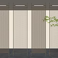 Metal mesh partition 3d model