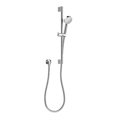 Modern Chrome Shower System With Handheld Sprayer And Adjustable Slide Bar 3d model