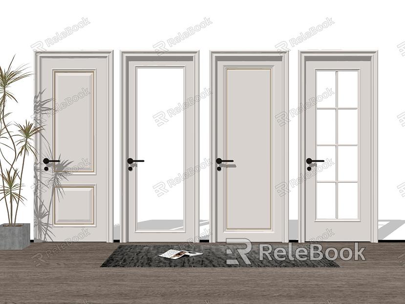 Jianou Single Door Swing Door Room Door Glass Door Entry Door Bedroom Door Kitchen Door model