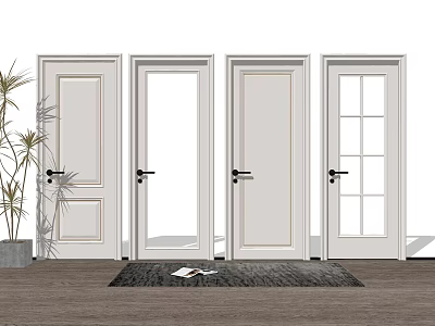 Jianou Single Door Swing Door Room Door Glass Door Entry Door Bedroom Door Kitchen Door 3d model