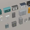 Modern Distribution Box Distribution Cabinet Distribution Room Transformer Cabinet 3d model